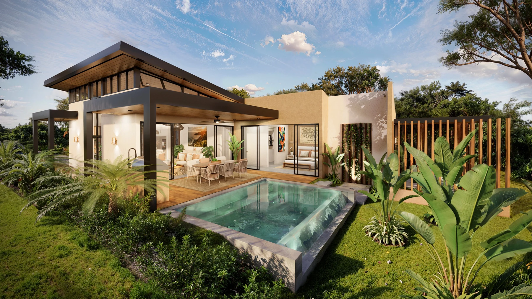 Serena Blue Residences home rendering with private pool